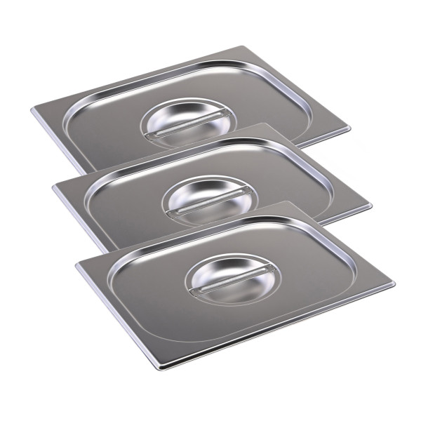 GN Deckel Komplettset 3x GN 1/2 - Edelstahl