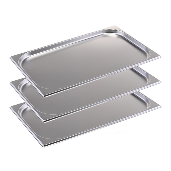 GN Behälter Komplettset 3x GN 1/1 20mm Bleche
