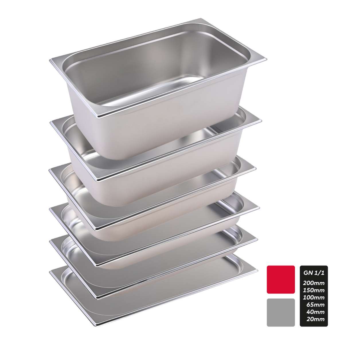 AcMax GN 1/1 Gastronormbehälter GN Behälter Edelstahl 8,5 Liter Tiefe 65 mm FALLGRIFF AcMax GN 1/1 Gastronormbehälter GN Behälter Edelstahl 8,5 Liter Tiefe 65 mm FALLGRIFF