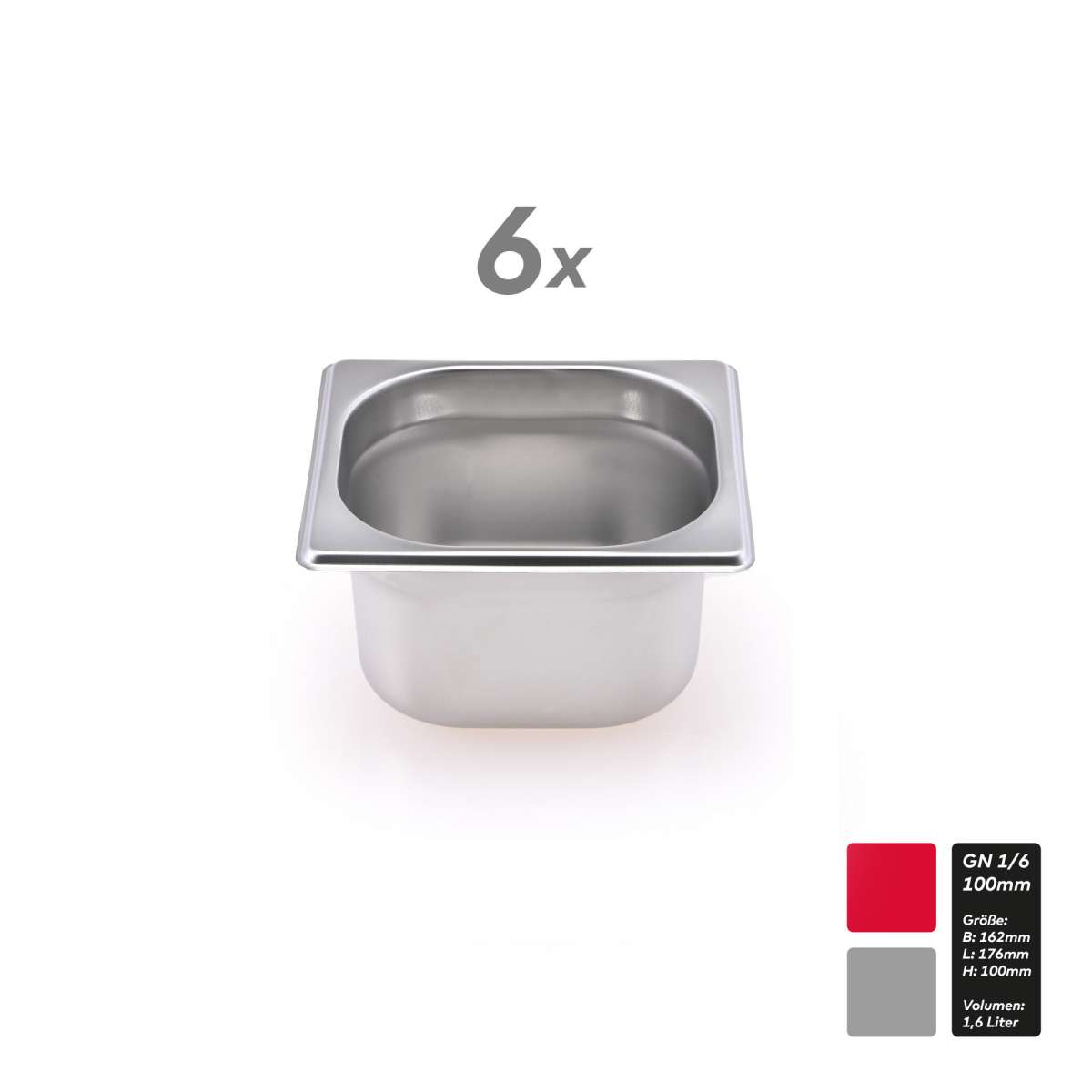 2 x Gastronormbehälter GN Behälter 1/2 65 mm Edelstahl Chafing Dish Bain Marie 2 x Gastronormbehälter GN Behälter 1/2 65 mm Edelstahl Chafing Dish Bain Marie